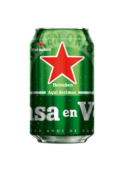 Cerveza rubia especial Heineken lata 33cl