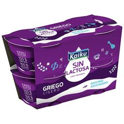 KAIKU Yogur griego natural azucarado y sin lactosa 4 x 90 g
