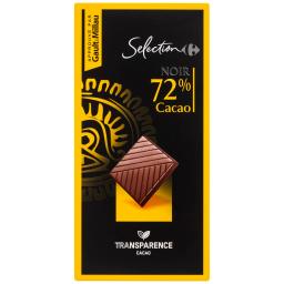 Chocolate negro 72% cacao Carrefour Selección 80 g