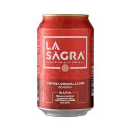 LA SAGRA Cerveza rubia Lager lata de 33 cl