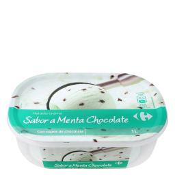 Helado de menta y chocolate Carrefour 1000 ml