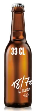 Cerveza rubia 18/70 botella 33 cl