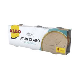 Atún claro al natural ALBO pack 3x46 g pne