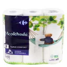 Papel higiénico acolchado Carrefour 9 rollos
