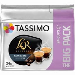 Café expresso fortissimo tassimo l'or, paquete 24 uds