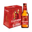 CRUZCAMPO Cervezas rubias tipo larger, estilo Pilsen pack de 6 uds x 25 cl
