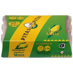 PITAS Huevos de gallinas en jaulas acondicionadas clase L / M y cat. A  12 uds