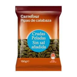 Pipas de calabaza crudas y peladas Carrefour sin sal añadida 150 g