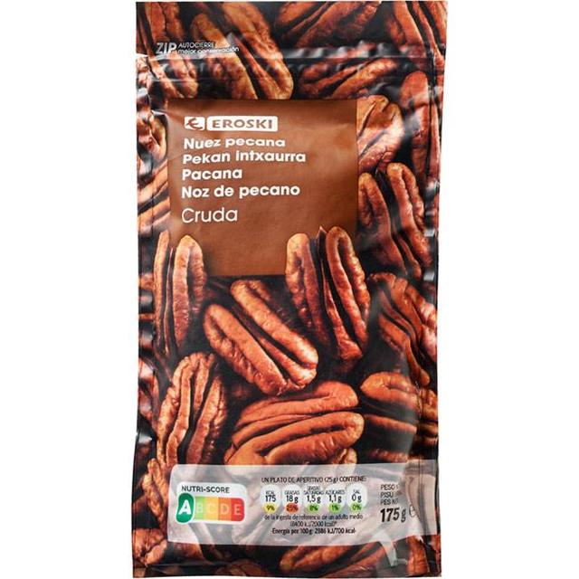 Nuez pecana eroski, bolsa 175 g