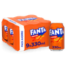 Refresco naranja Fanta lata 33cl pack 9