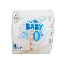 Pañales Carrefour Baby 0% Talla 5 (11-25 kg) 24 ud