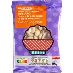 Pipa de calabaza aguasal eroski, bolsa 125 g