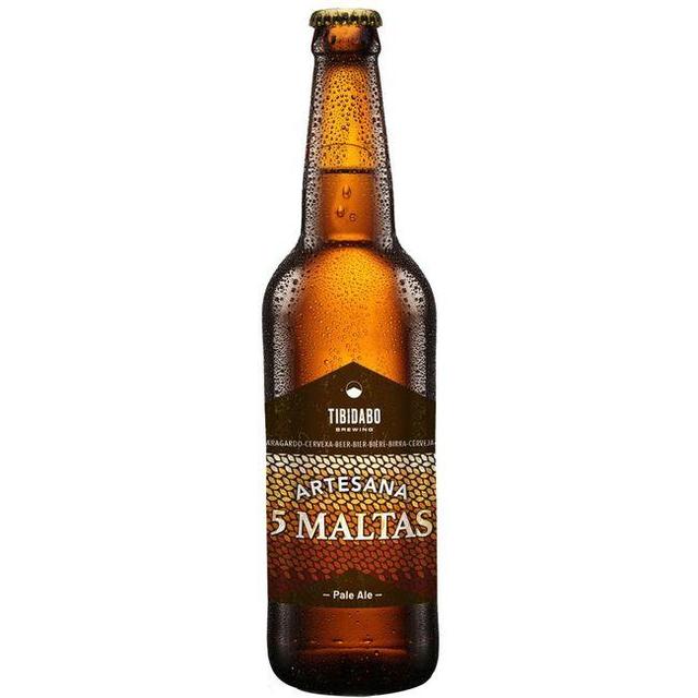 Cerveza 5 maltas tibidabo, botella 33cl