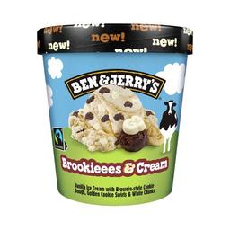 BEN & JERRY´S Tarrina de helado de vainilla con masa de galleta brownie 465 ml