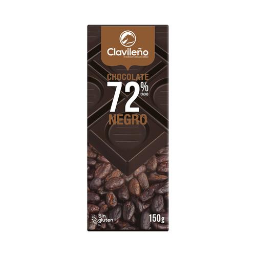 CLAVILEÑO Chocolate extrafino puro 72% cacao 150 g