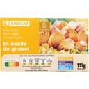 Atún claro en aceite vegetal eroski, lata 111 g