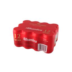 Cerveza Alhambra tradicional pack de 12 latas de 33 cl