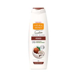 NATURAL HONEY Sensations Gel de baño o ducha hidratante, con aceite de coco 650 ml