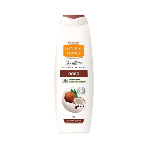 NATURAL HONEY Sensations Gel de baño o ducha hidratante, con aceite de coco 650 ml