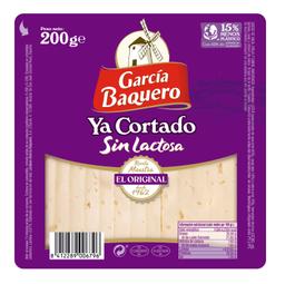 Queso de mezcla semicurado ya cortado García Baquero sin lactosa de 200 g