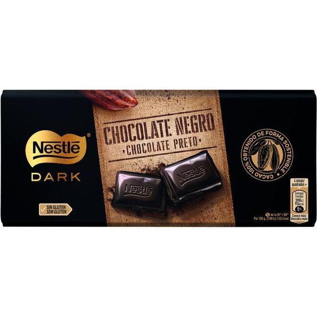 Chocolate negro 52 % nestlé, tableta 125 g