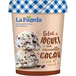 Helado yogur con copos al cacao la fageda, 500 ml