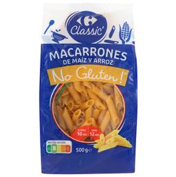 Pasta macarrones de maíz y arroz Classic Carrefour No Gluten sin gluten 500 g