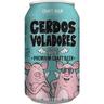 Cerveza sin gluten cerdos voladores, lata 33 cl