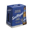 Cerveza sin alcohol 0,0 san miguel, pack botellín 6x25 cl