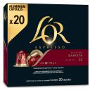 Café selección barista compatible nespresso l'or, paquete 20 uds
