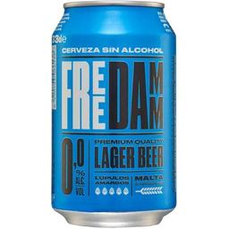 Cerveza sin alcohol free damm, lata 33 cl