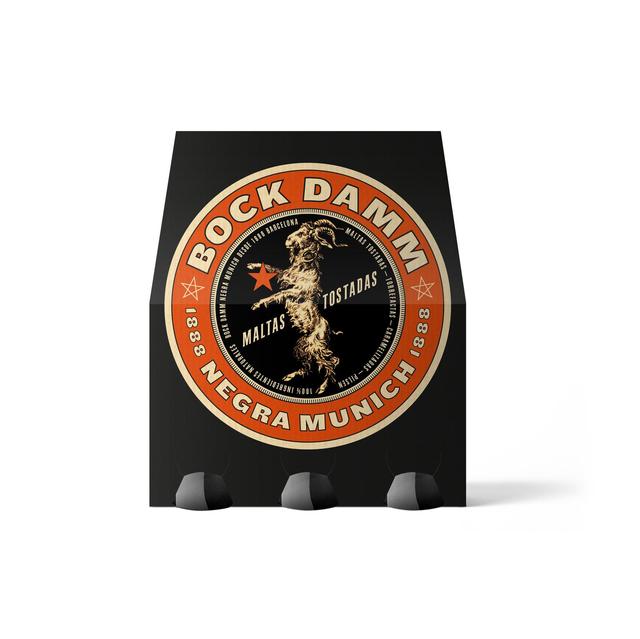 Cerveza negra Bock Damm Munich pack de 6 botellas de 25 cl