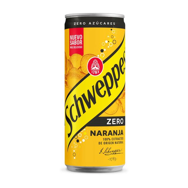 Refresco SCHWEPPES naranja zero lata 33 cl