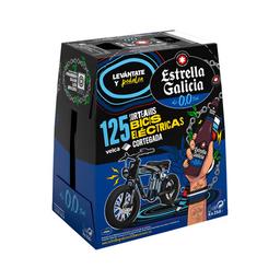 ESTRELLA GALICIA Cervezas sin alcohol (0,0% Vol.) pack de 6 botellas de 25 c