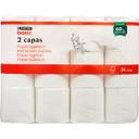 Papel higiénico 2 capas eroski basic, paquete 24 uds