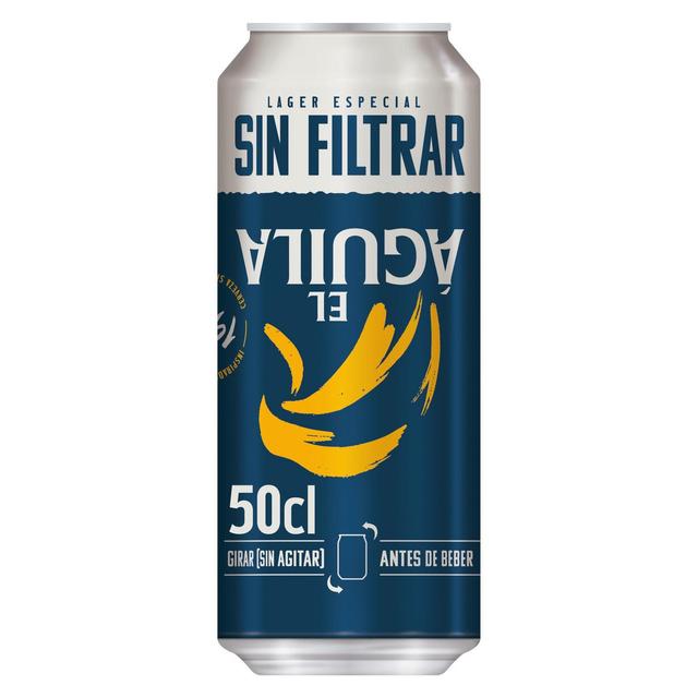 Cerveza El Águila sin filtrar lata 50 cl