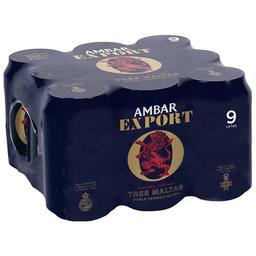 AMBAR EXPORT  Cervezas pack de 9 latas de 33 cl