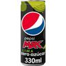 Refresco de cola con lima sin azúcar pepsi max, lata 33 cl