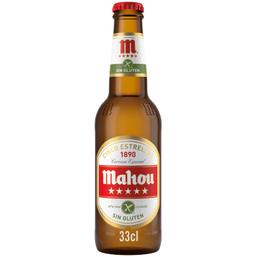Cerveza Mahou 5 Estrellas especial sin gluten botella 33 cl