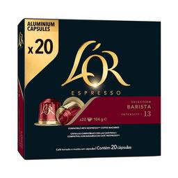 L'OR Café tostado y molido es cápsulas, intensidad 13 L´OR ESPRESSO BARISTA 20 uds. 104 g