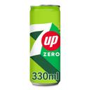 Refresco de lima limón seven up zero, lata 33 cl