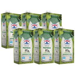 LARSA Leche semidesnatada de vaca de pastoreo, 100% gallega Pastoreo 6 x 1 l