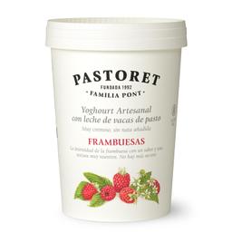 Yogur de frambuesa Pastoret sin gluten 500 g