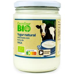 Yogur natural de leche de vaca ecológica Carrefour Bio 420 g