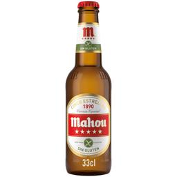 Cerveza MAHOU 5 estrellas sin gluten botella 33 cl