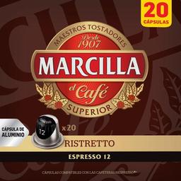 Café expreso 12 ristretto comp. nespresso marcilla, caja 20 uds