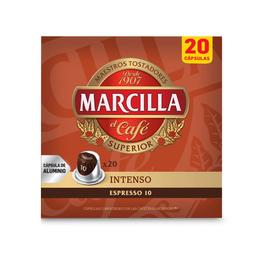 Café cápsulas MARCILLA intenso 20 unidades 104 g
