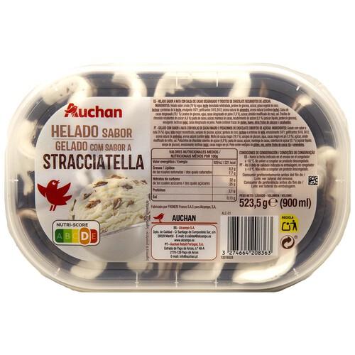 AUCHAN Tarrina de helado de stracciatella 900 ml. Producto Alcampo