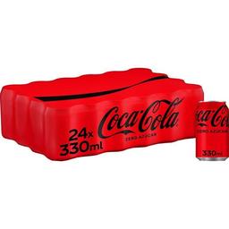 Refresco de cola coca cola zero, pack 24x33 cl