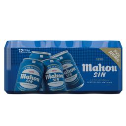 Cerveza Mahou Sin alcohol pack de 12 latas de 33 cl